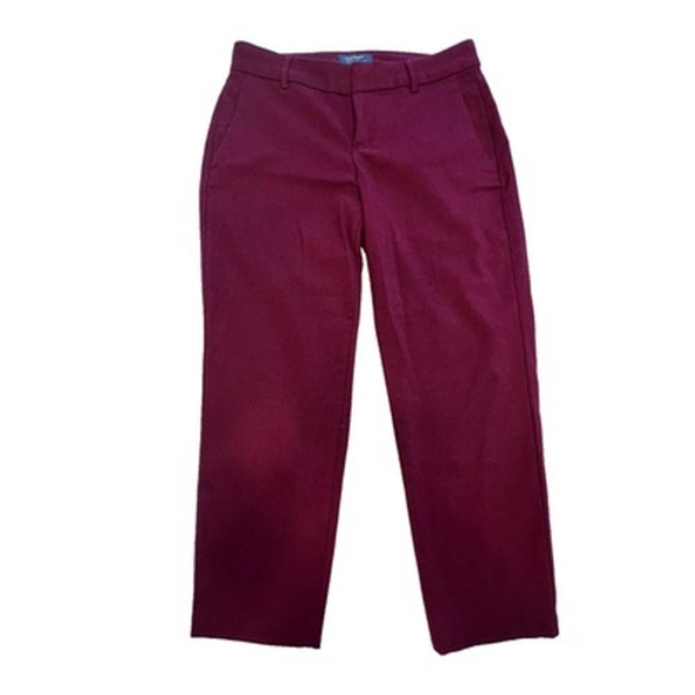 Old‎ Navy Pants Womens 6 Regular Red Chino Straight Harper Pant Casual Mid-Rise